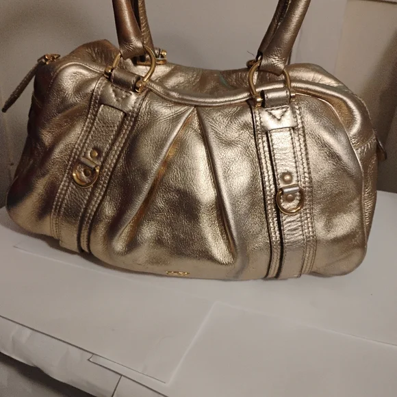 Burberry gold leather Prorsum Metallic Gold Leather Authentic bag - Picture 6 of 16